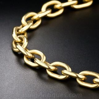 18 Karat Yellow Gold Link Necklace