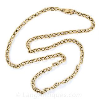 18 Karat Yellow Gold Link Necklace