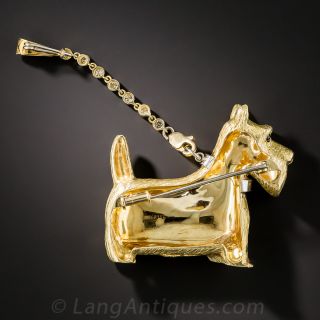 18K and Diamond 'Scotty' Brooch by E. Wolfe & Co of Hatton Garden,  England