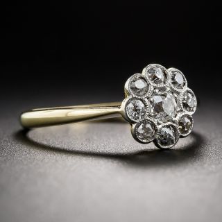 18K and Platinum Diamond Cluster Ring