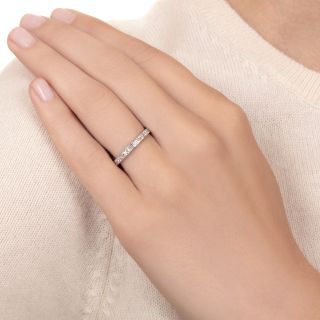 Art Deco-Style Diamond Eternity Band, Size 7