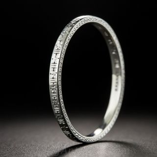 18K Art Deco Wedding Band by Granat Bros. Size 12 1/4