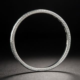 18K Art Deco Wedding Band by Granat Bros. Size 12 1/4
