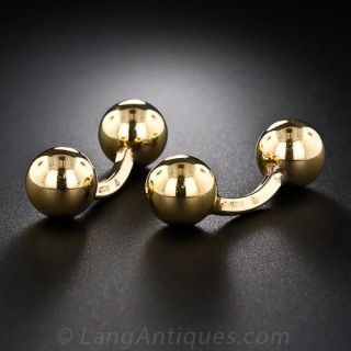 18K Barbell Cufflinks