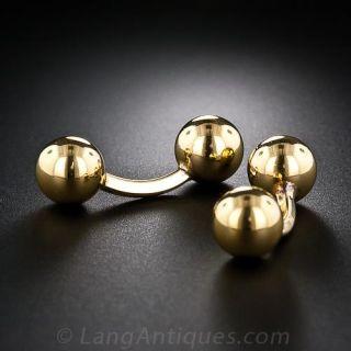 18K Barbell Cufflinks