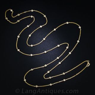 18K Bezel-Set Diamond Chain