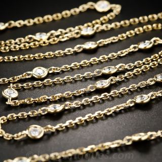 18K Bezel-Set Diamond Chain