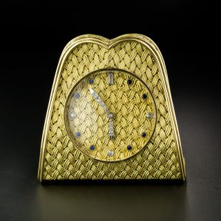 18K Desk Clock by Meister of Zurich