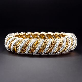 Diamond Barber-Pole Bracelet By Hammerman Bros. - 1