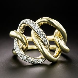 18K Diamond Chain Link Ring - 2