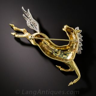 18K Diamond Horse Pin