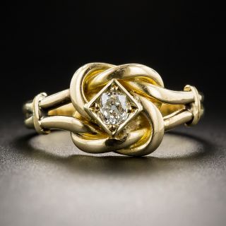18K Diamond Knot Ring