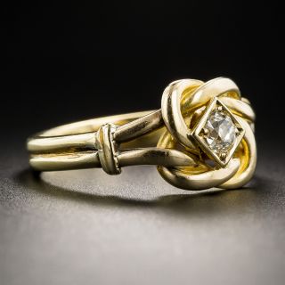 18K Diamond Knot Ring