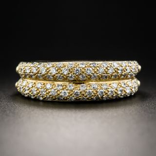 18K Diamond Open and Close Ring