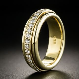 18K Diamond Spinning Eternity Band - Size 6+ - 1