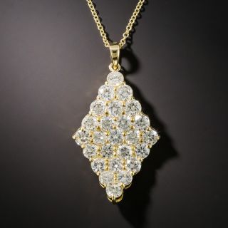18K Diamond Wave Pendant - 1