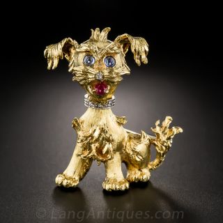 18K Dog Pin - 1