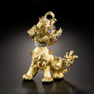 18K Dog Pin