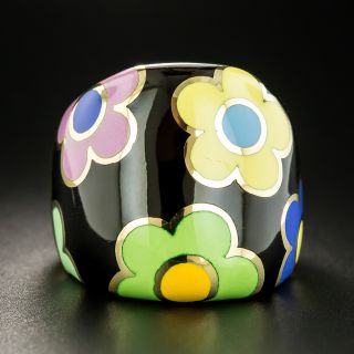 Enamel Flower Power Ring - 2