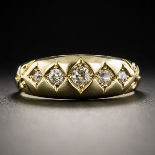 18K English Victorian Five-Stone Diamond Ring