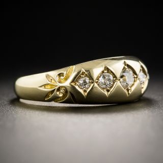 18K English Victorian Five-Stone Diamond Ring