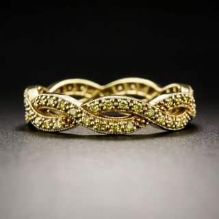18K Fancy Yellow Diamond Band - 2