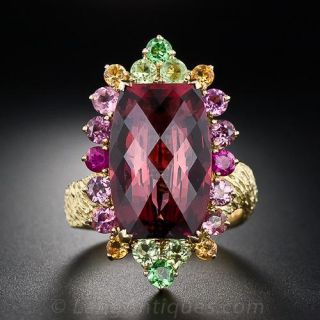 18K Garnet Estate Ring