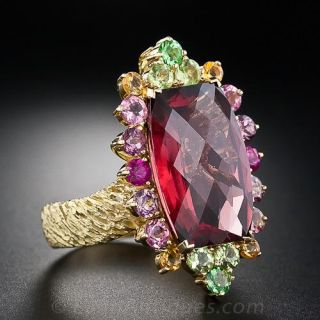 18K Garnet Estate Ring