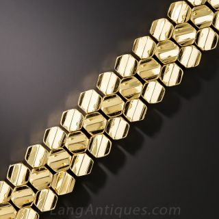 18K Geometric Link Gold Necklace