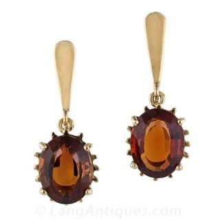 18k Gold and Citrine Earrings