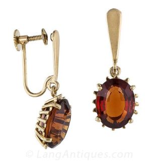 18k Gold and Citrine Earrings