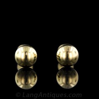18k Gold Barbell Cufflinks