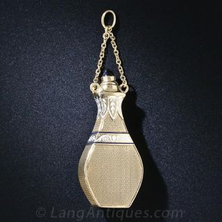 18K Gold Enameled Perfumer Pendant from Germany