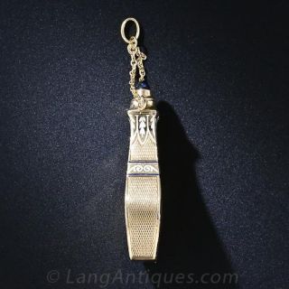18K Gold Enameled Perfumer Pendant from Germany