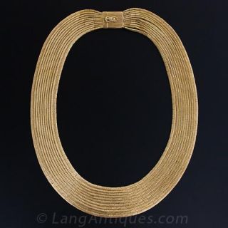 18K Gold Multi-Strand Italian Necklace