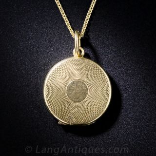 18k Gold Round Locket Circa 1829