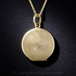 18k Gold Round Locket Circa 1829