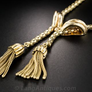 18K Gold Tassel Necklace