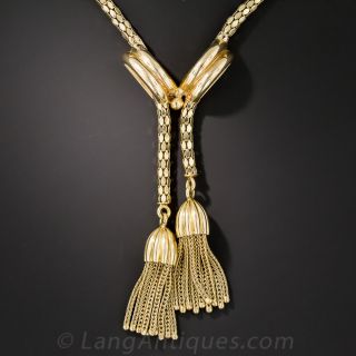 18K Gold Tassel Necklace
