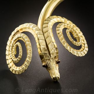 18K Greek Ram's Head Necklace