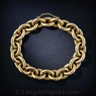 18K Heavy Cable Link Bracelet