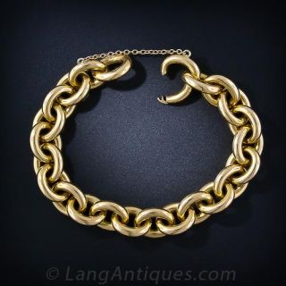18K Heavy Cable Link Bracelet