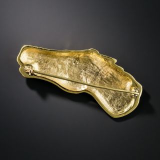 18K Horse Head Brooch