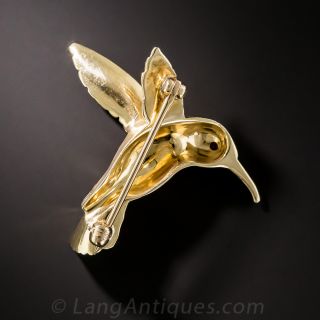 18k Hummingbird with Ruby eye