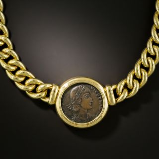 18K Italian Ancient Roman Coin Necklace