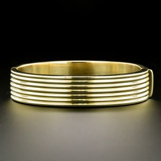 Italian Ribbed Bangle Bracelet - 3