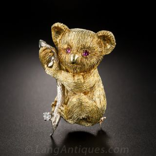 18k Koala Bear Pin - 1