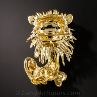 18K Lion Brooch by Peter Lindeman