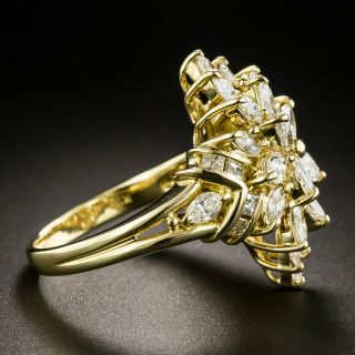 18K Marquise Diamond Cluster Ring