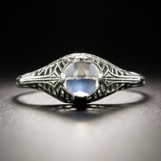 18K Moonstone Filigree Ring